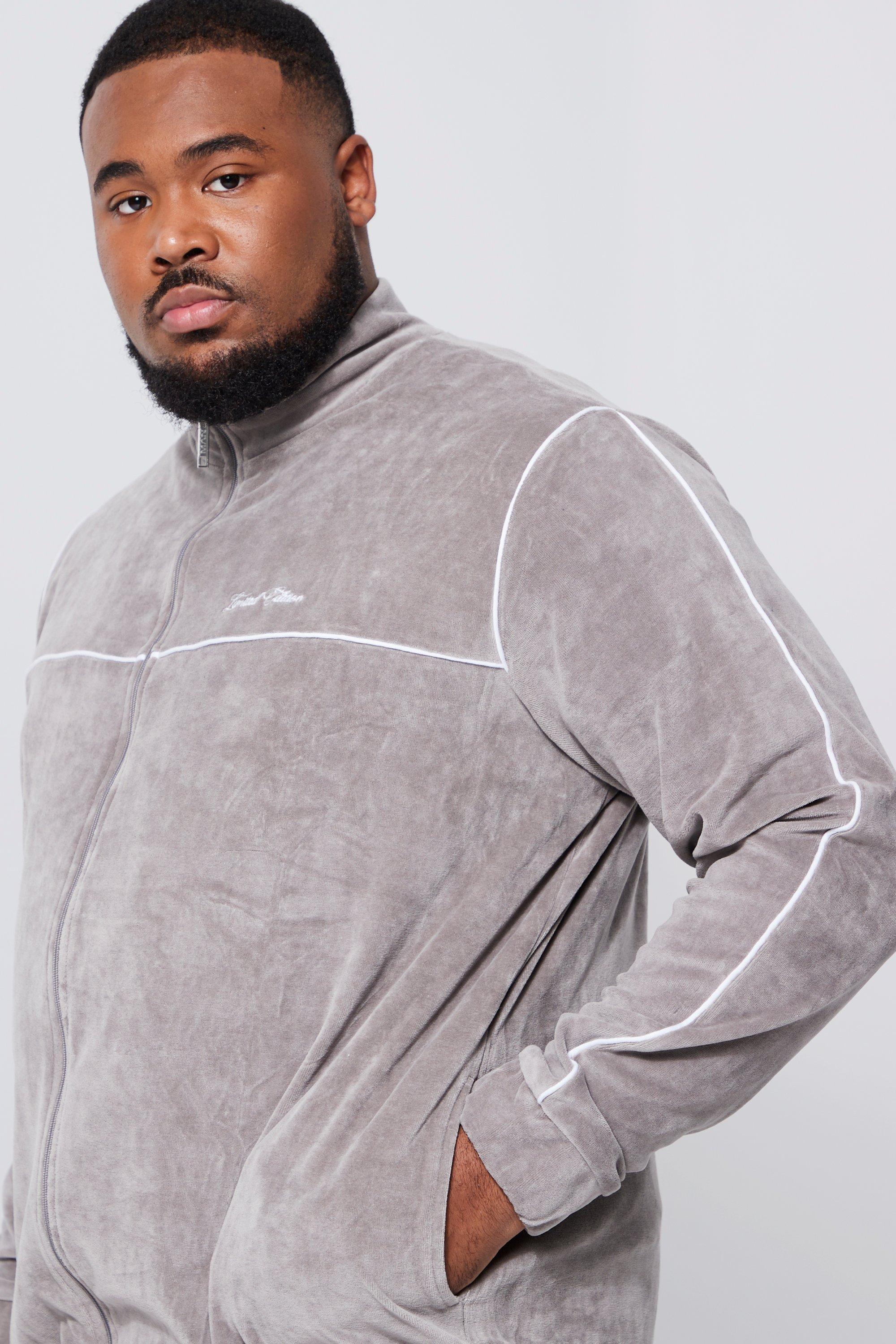 Gray hot sale velour tracksuit